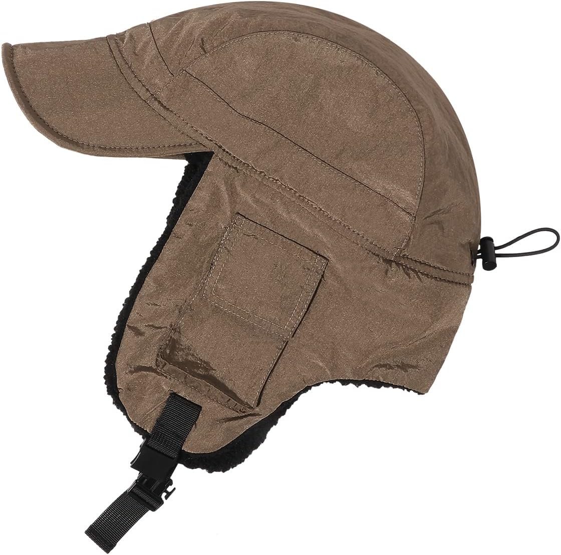 Clakllie Winter Trapper Hat Trooper Hats Earflap Cold Weather Aviator Hats Ushanka Russian Hat with Visor Military Cap