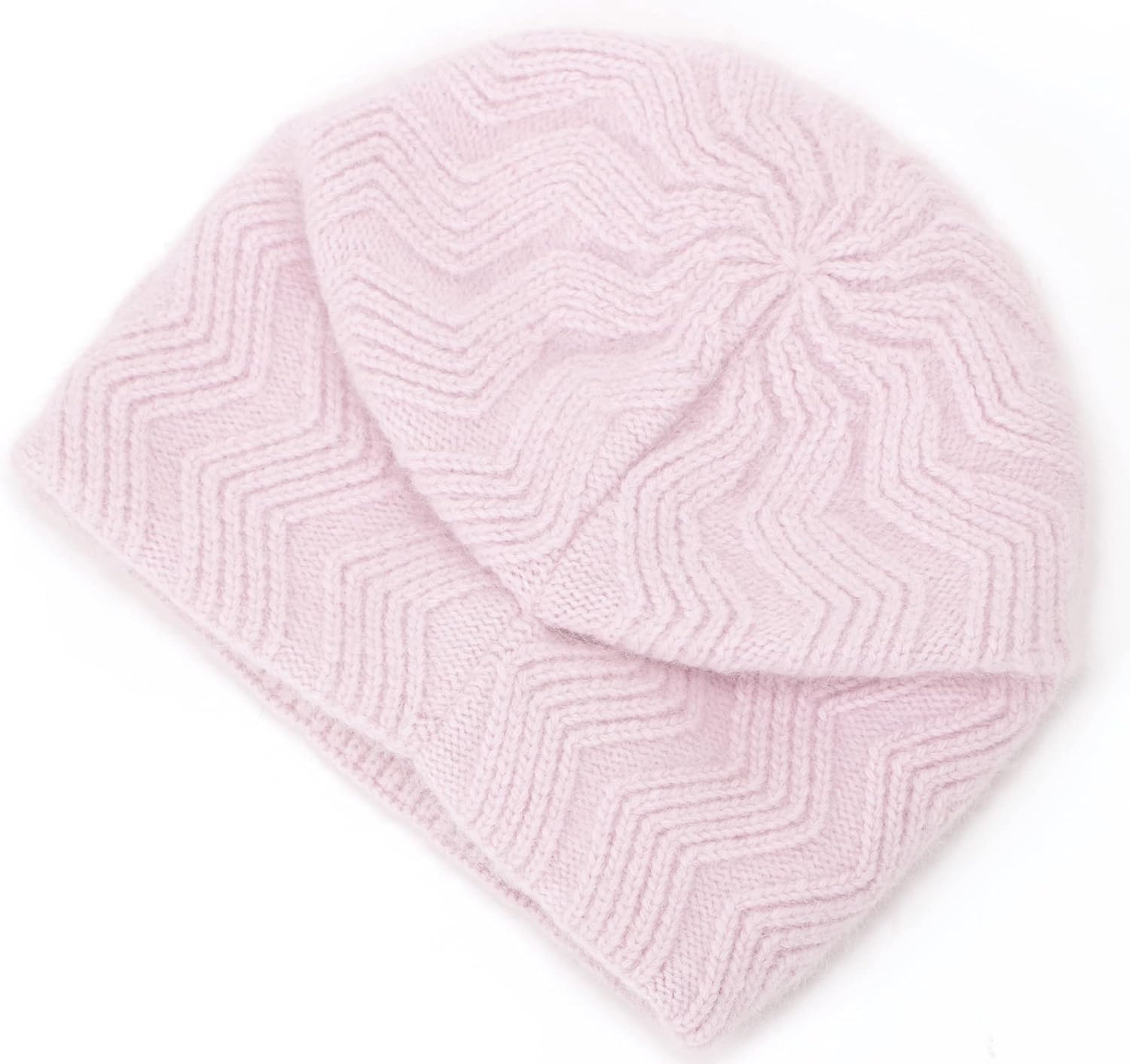 Women's Double-Layer Cashmere Blend Beanie Hat Soft Chunky Warm Winter Cable Slouchy Knit Beanie Hat for Women - Image 3