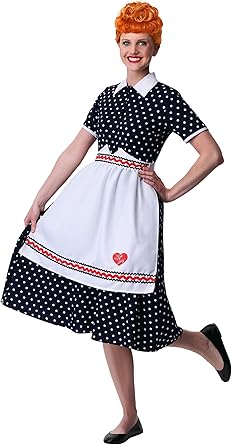 lucille ball blue polka dot dress