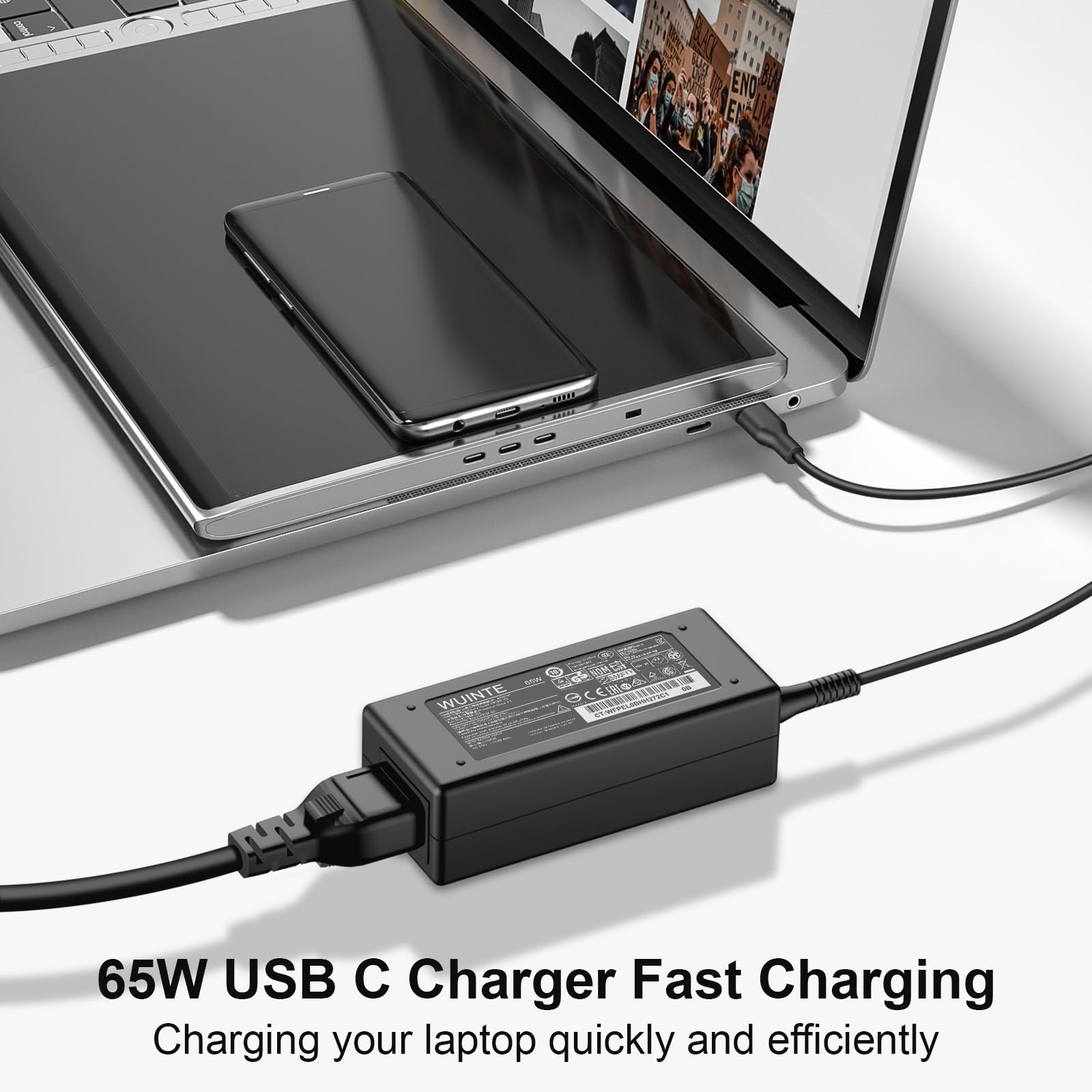 45W per Lenovo Laptop Charger - Chromebook Charger, USB C adattatore di alimentazione veloce