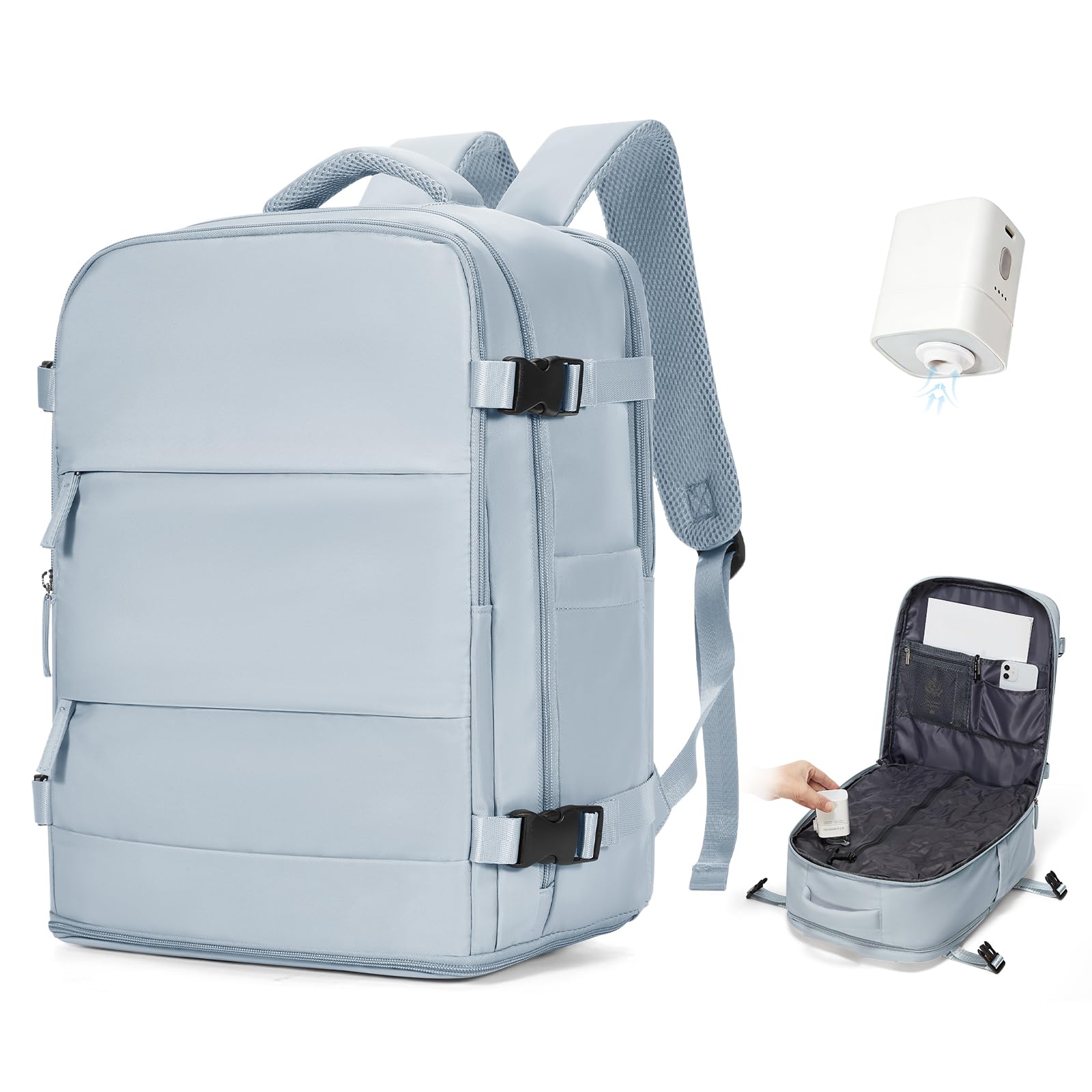 SZSYCN Mochila Viaje Cabina Avion 40x30x20 Ryanair Wizzair Maletas de Viaje Mujer Mochilas Viaje 40×20×25 Ryanair para Mujer Equipaje de Mano 45x36x20 Easyjet Maletas para Portatil Hombre — view 8