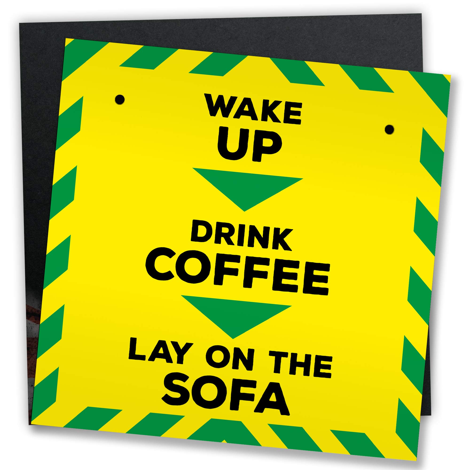 Red Ocean Novelty Lockdown Coffee Lovers Gift Sign Lazy Present Husband Wife Plaque