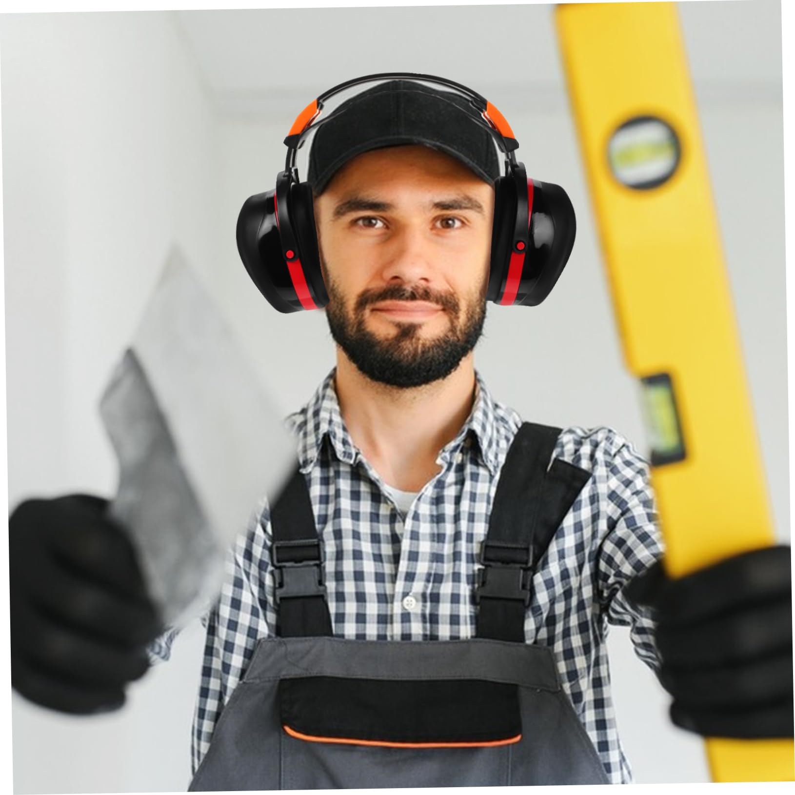 Operitacx 4 Piezas orejeras insonorizadas protector de orejas auriculares con cancelación de sonido protección auditiva de seguridad protección para los oídos el plastico