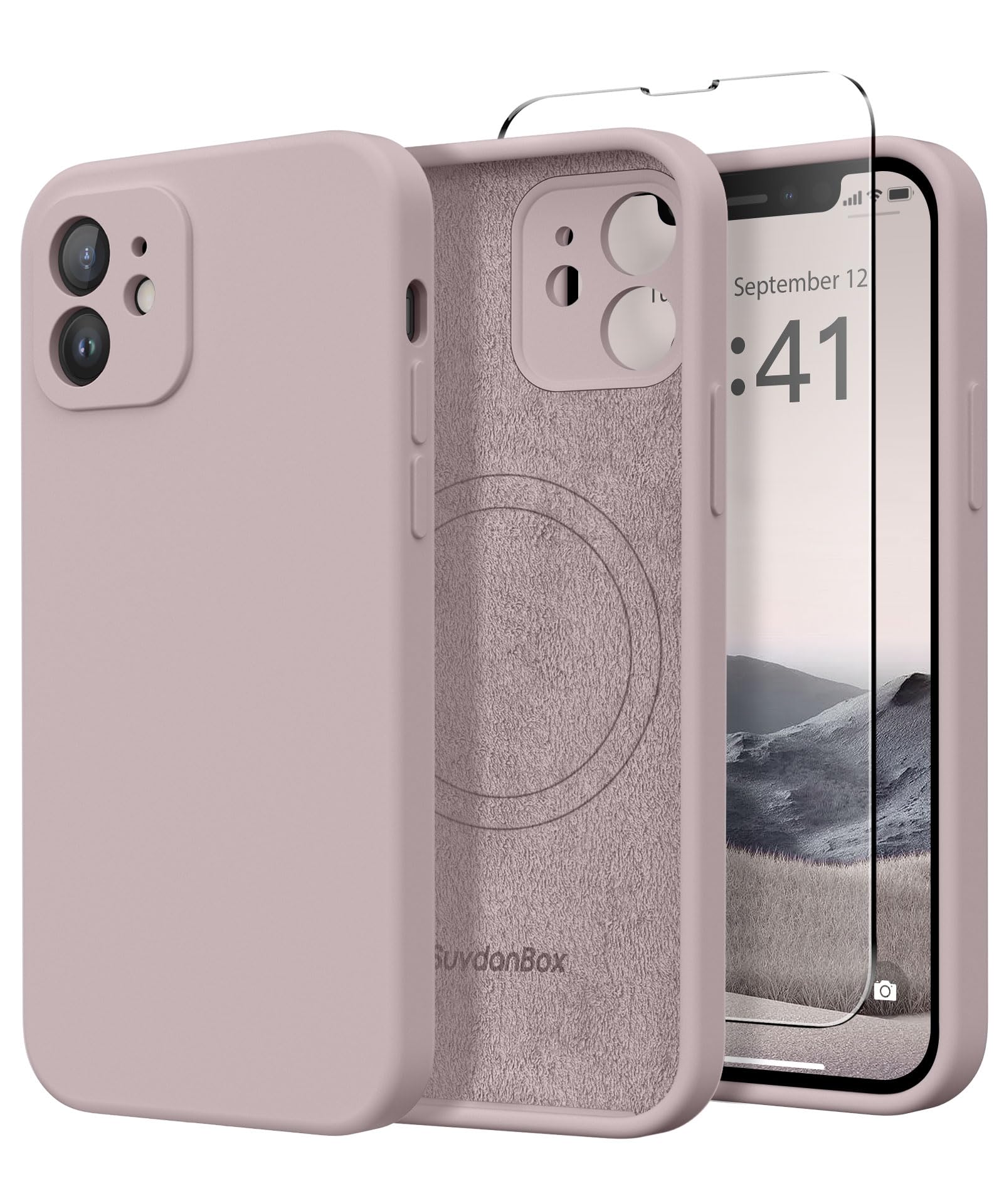Magnetic for iPhone 12 Case Silicone Hazel
