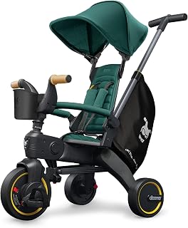 Doona Liki Trike S5 - Premium Foldable Trike for Toddlers, Toddler Tricycle Stroller, Push and Fold Doona Tricycle for Ages 10 Months to 3 Years, Racing Green