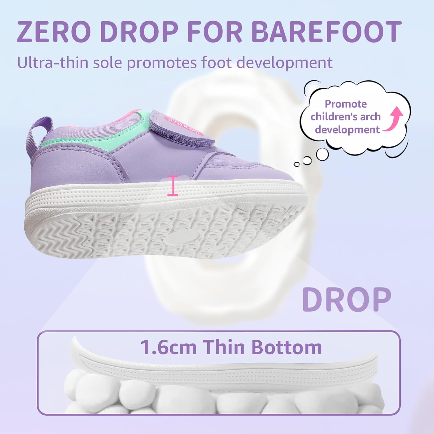 Toddler Wide Toe Box Shoes Barefoot Sneakers Girls Boys Zero Drop First Walking Running Tennis Grounding Shoes - Image 4