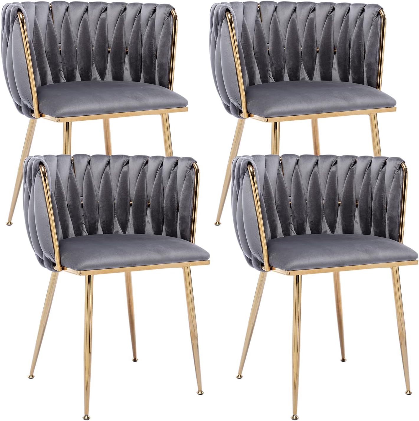 Kiztir Velvet Dining Chairs Set of 4, Modern Dining Chair