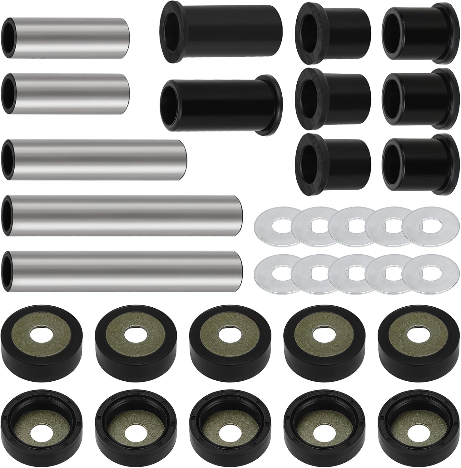 JAVIK Rear A-Arm Suspension Bushing Rebuild Kit Fit for Suzuki ATV KingQuad 450 AXi 4x4 LT-A450X 2007-2010 KingQuad 700 4x4 LT-A700X 2005-2007，OEM# 51236-40B00