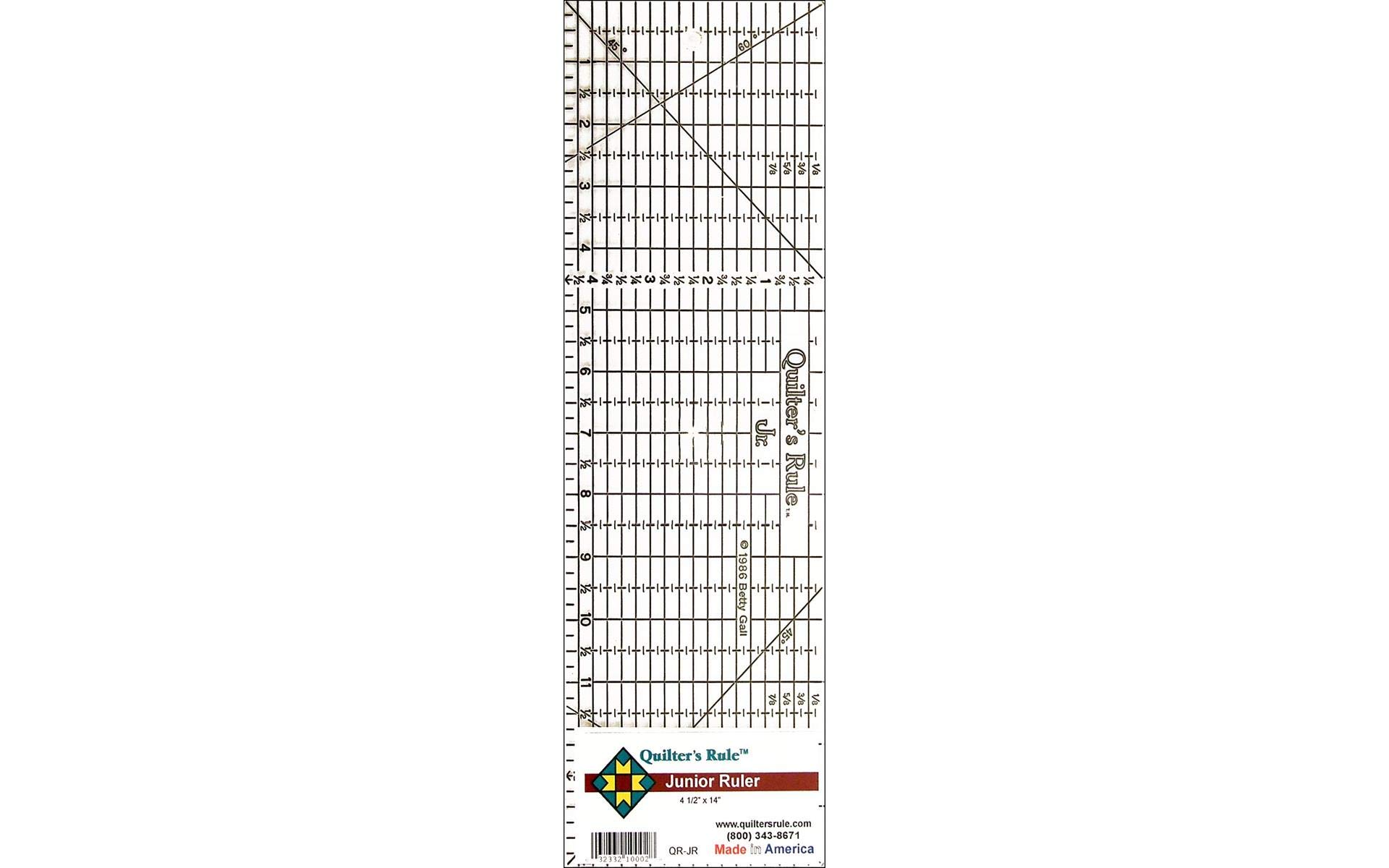 Quilter's RuleJunior Ruler 4.5x14" Black