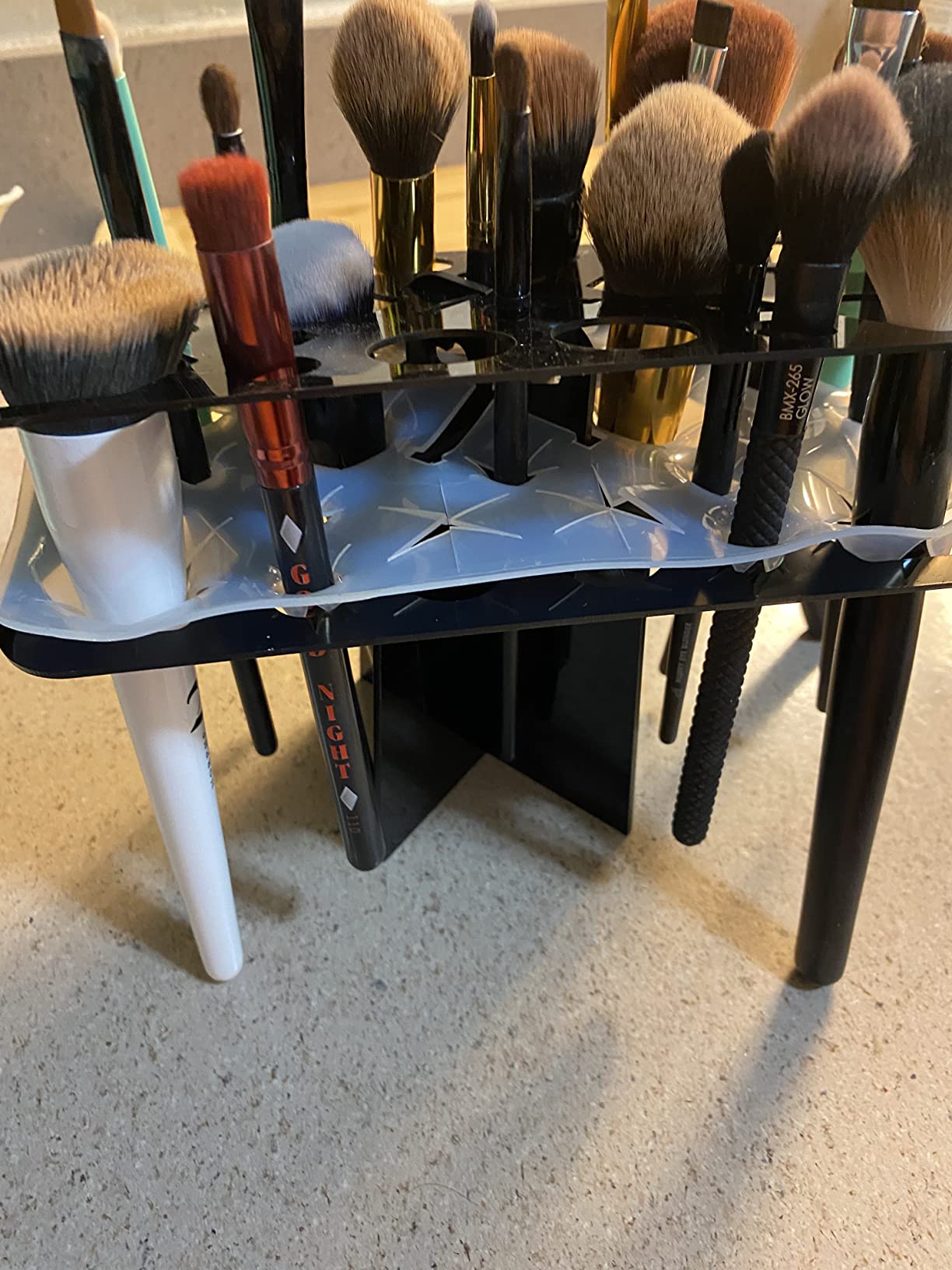 2/mo Finance BEAKEY Makeup Brush Drying Rack, Collapsible Acrylic