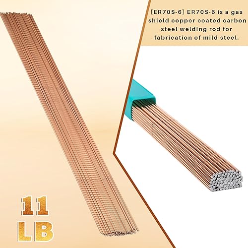 Miniatura 3 de Varilla de llenado de soldadura TIG de 11 libras, longitud 39.4 pulgadas, varilla de soldadura TIG duradera, equipo de salvajismo (18 pulgadas de