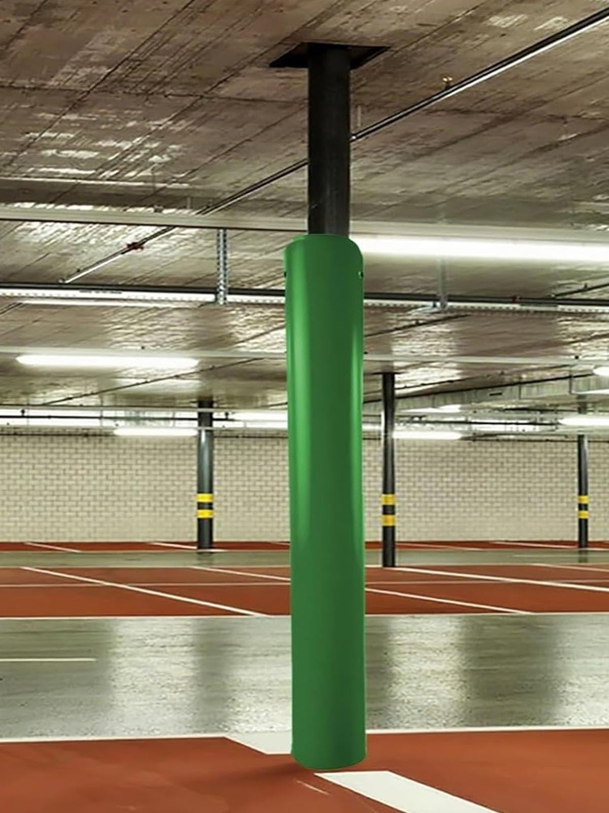 Garage Pillar Protector Padding 5ft Tall, Indoor Outdoor Sports Stadium Round Post Safety Pads Wrap Around, Commercial Temporary Replacement Pillar Protective Pads(Green,Inner Dia 8 1/2 Inch)
