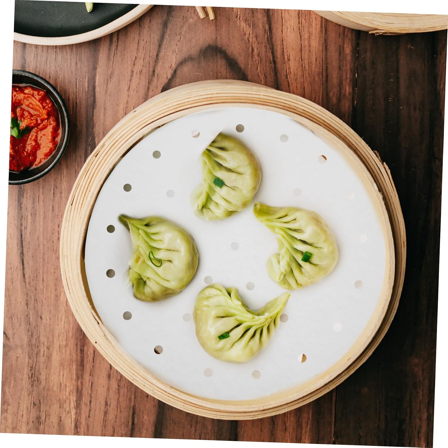 100pcs round Air Fryer Food Liner for Steamer Basket Xmas