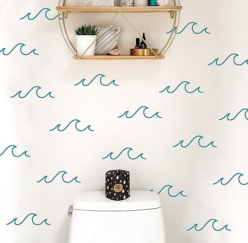 Pegatinas de pared de ondaspegatina de ondacalcomanía de decoración de océano de veranodecoración extraíbleregalofabricado en EE. UU