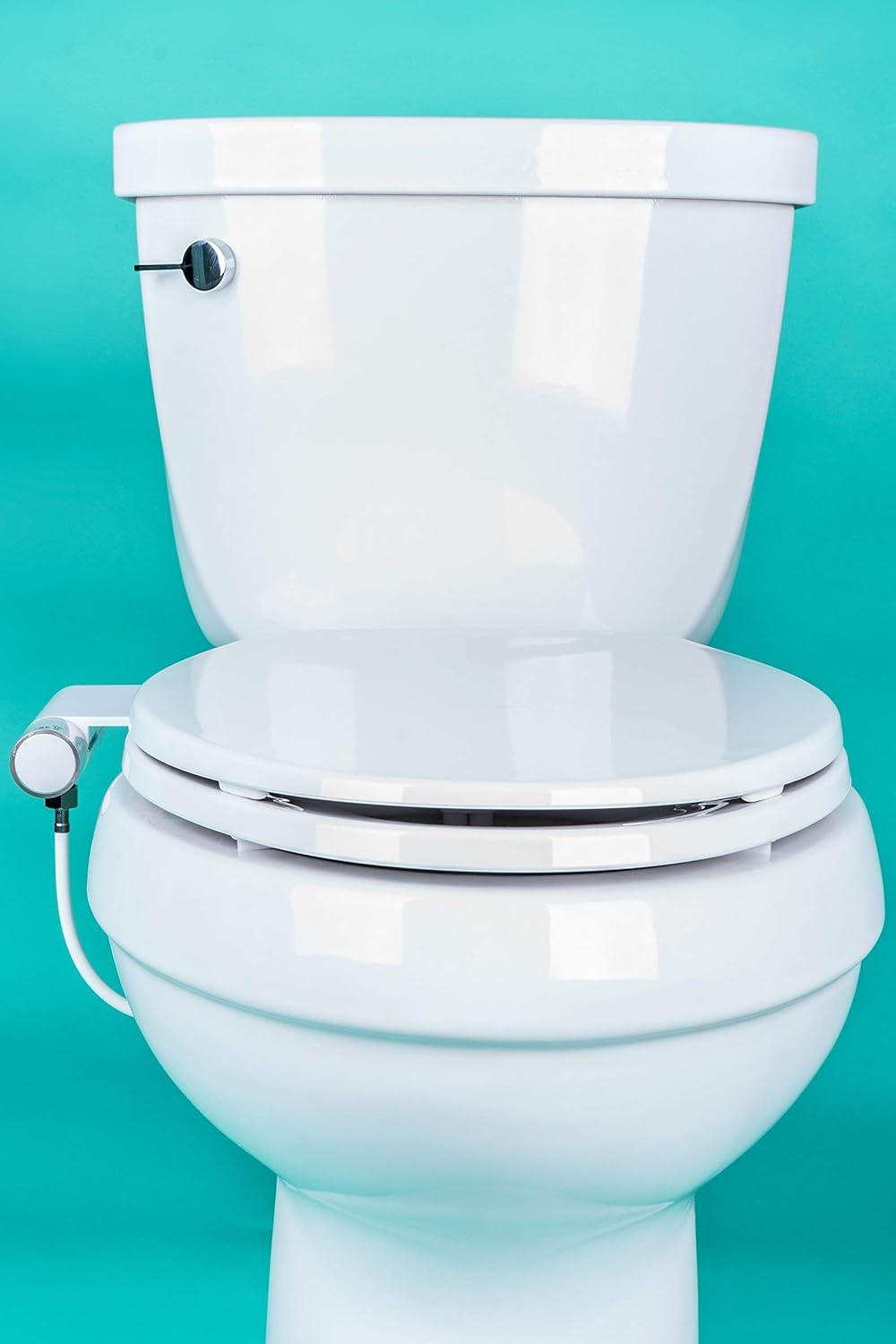 GenieBidet [ELONGATED] Seat-Self Cleaning Dual Nozzles. Rear & Feminine Cleaning - No wiring required. Simple 20-45 minute installation or less. Hybrid T with ON/OFF Included! [Travel Bidet Included] - - 
