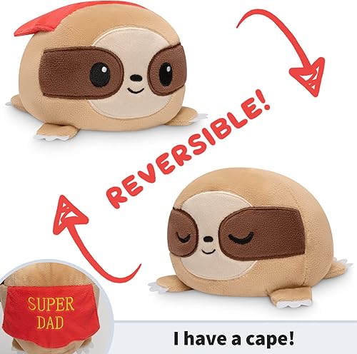 Miniatura 3 de TeeTurtle - El peluche reversible original de perezoso - Super Dad - Bonitos animales de peluche sensoriales que muestran tu estado de ánimo -