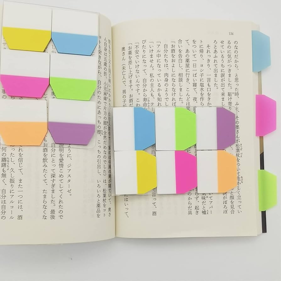 Amazon.co.jp: Shinkito 付箋インデックス 透明 見出し ふせん 6