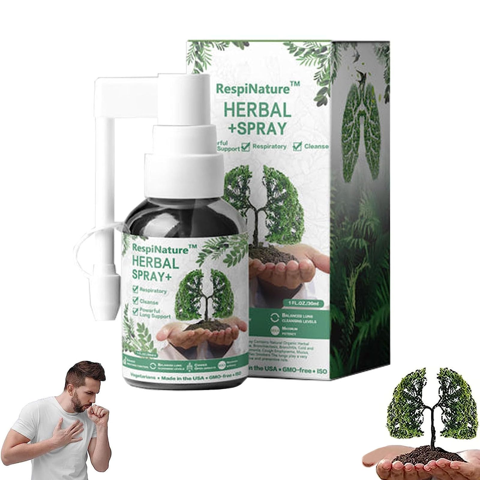 Lung Cleansing Spray Medilisk, Clearbreath Dendrobium & Mullein Extract - Powerful Lung Support, Clean Care Herbal Essence, Herbal Clearbreath Spray, Supports Respiratory Function (1pcs)