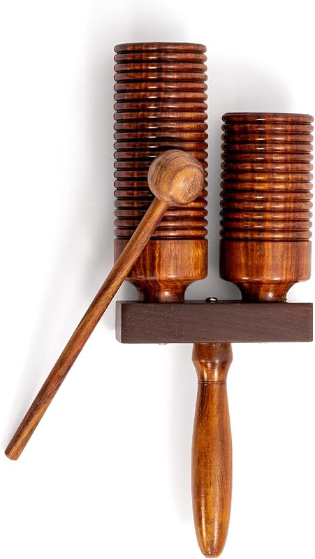 Campanas agogo dobles de madera Percussion Plus
