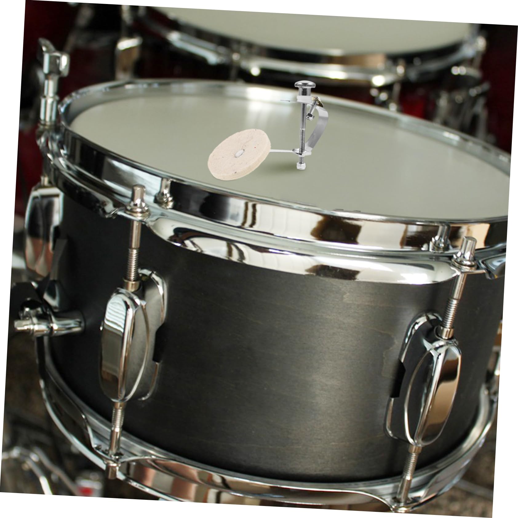 UPKOCH Accessori Per Sordine Per Rullante Smorzatore Del Rullante Pastiglie Di Silenziatore Ammortizzanti Drum Pad Di Controllo Del Tono in Metallo Tamburo Muto Ferro Argentato Beige