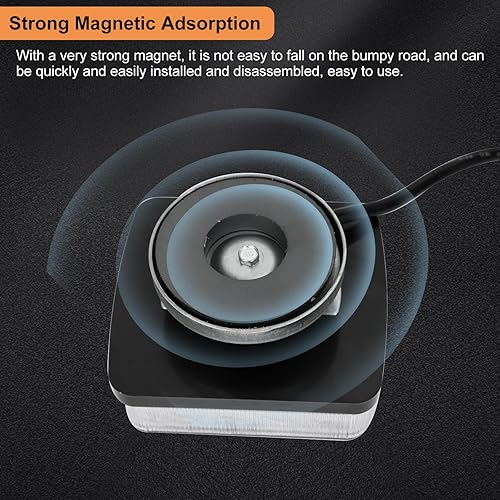 Miniatura 3 de BLACKHORSE-RACING Kit de luz LED magnética para remolque, 2 luces LED universales para remolque, luz de giro de freno de funcionamiento, IP68