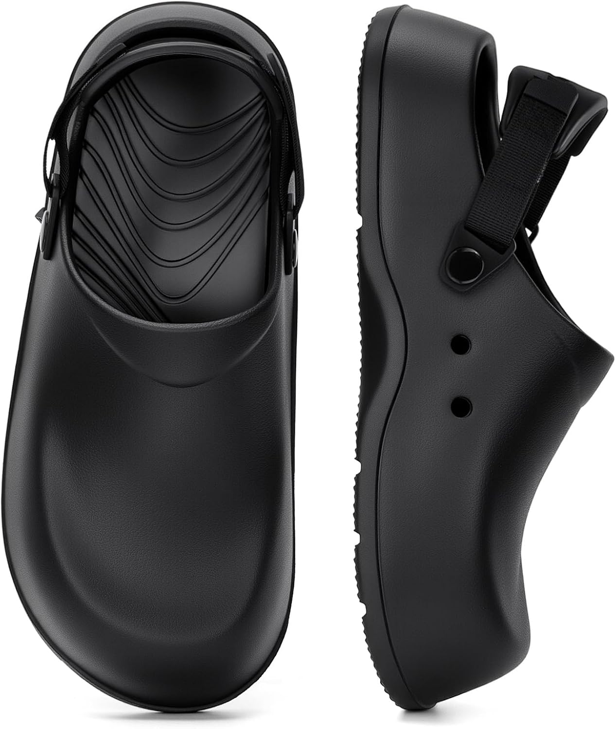 Arch Support Work Clogs Slip Resistant Recovery Shoes Closed Toe Waterproof for Chef Nurse Garden