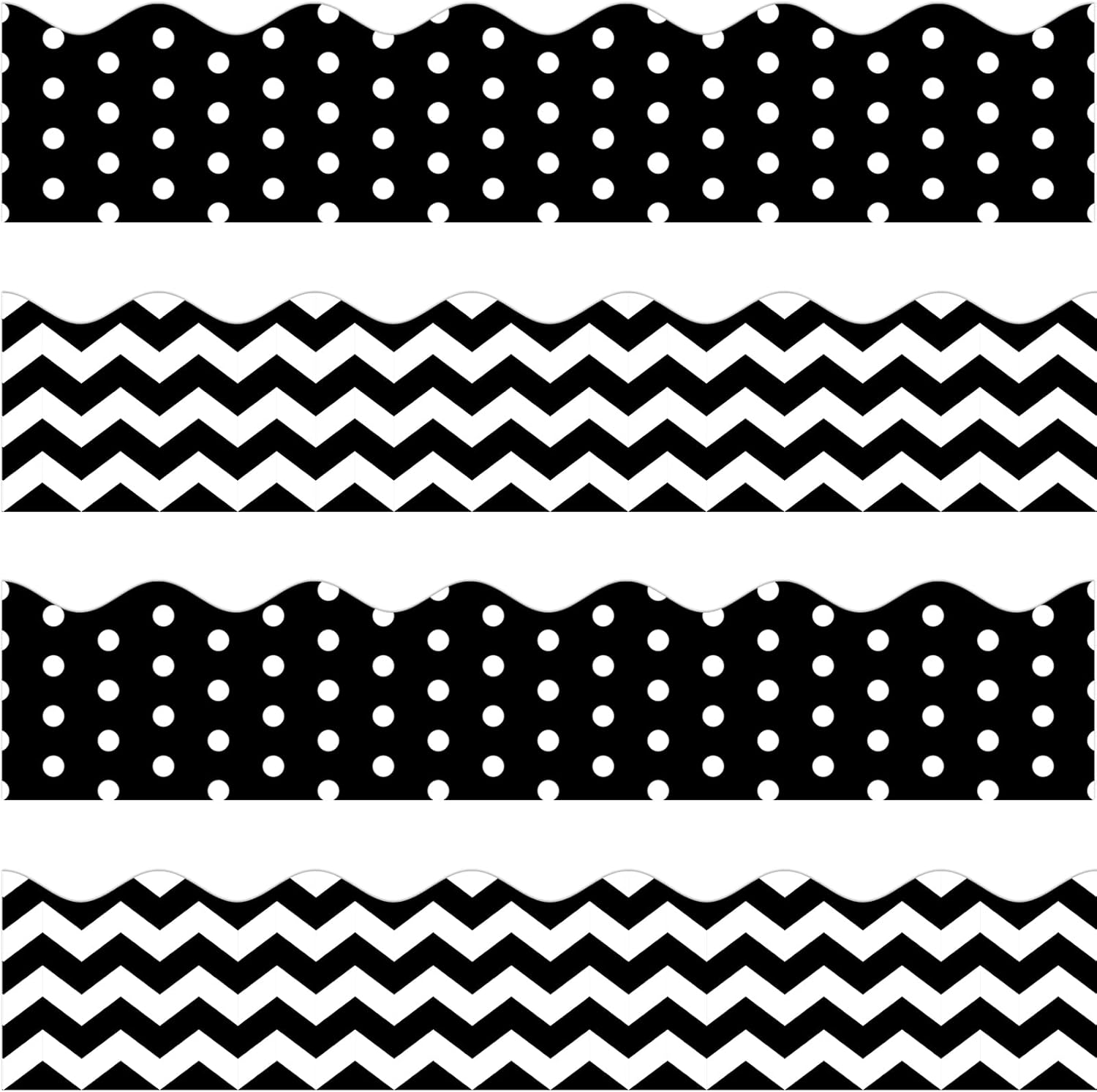 Black Dot Border Trim, 80ft Bulletin Board Borders, Poster
