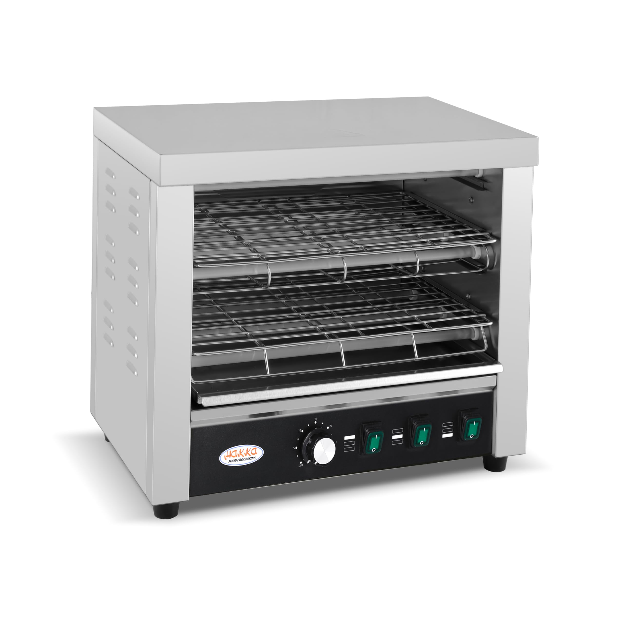 Hakka Gril Salamandre Professionnel, Appareil éLectrique de 3150 W pour Faire Fondre le Fromage, Avec Tiroir Ramasse-Miettes Amovible, IdéAl pour Les Pizzas, Les Steaks et Les Sandwichs - 3 éLéMents C