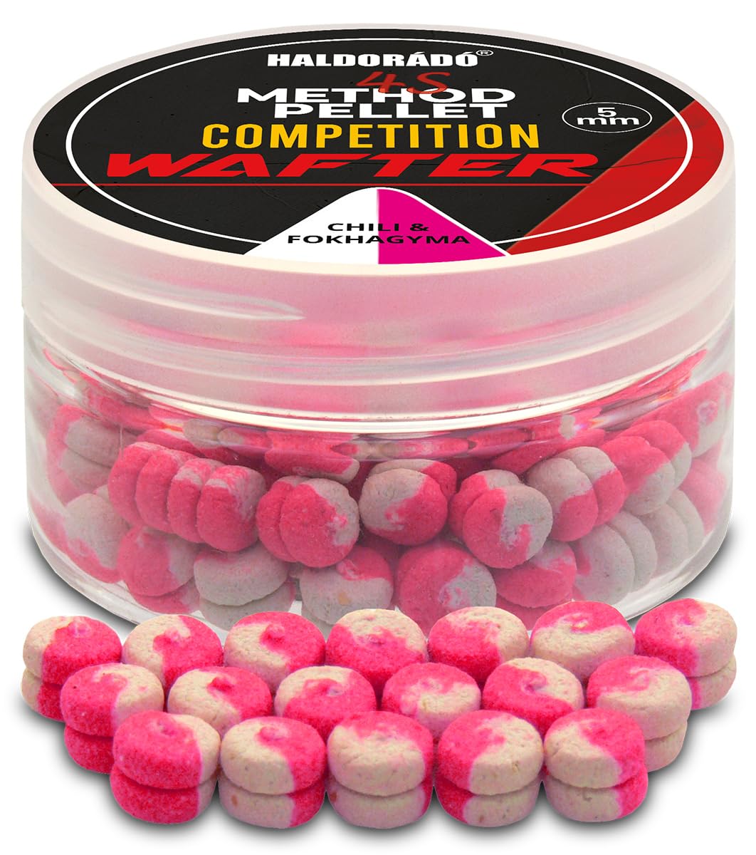 Haldorado Metodo 4S Pellet Competition Carp Fishing Wafter, 5 mm, aroma peperoncino e aglio