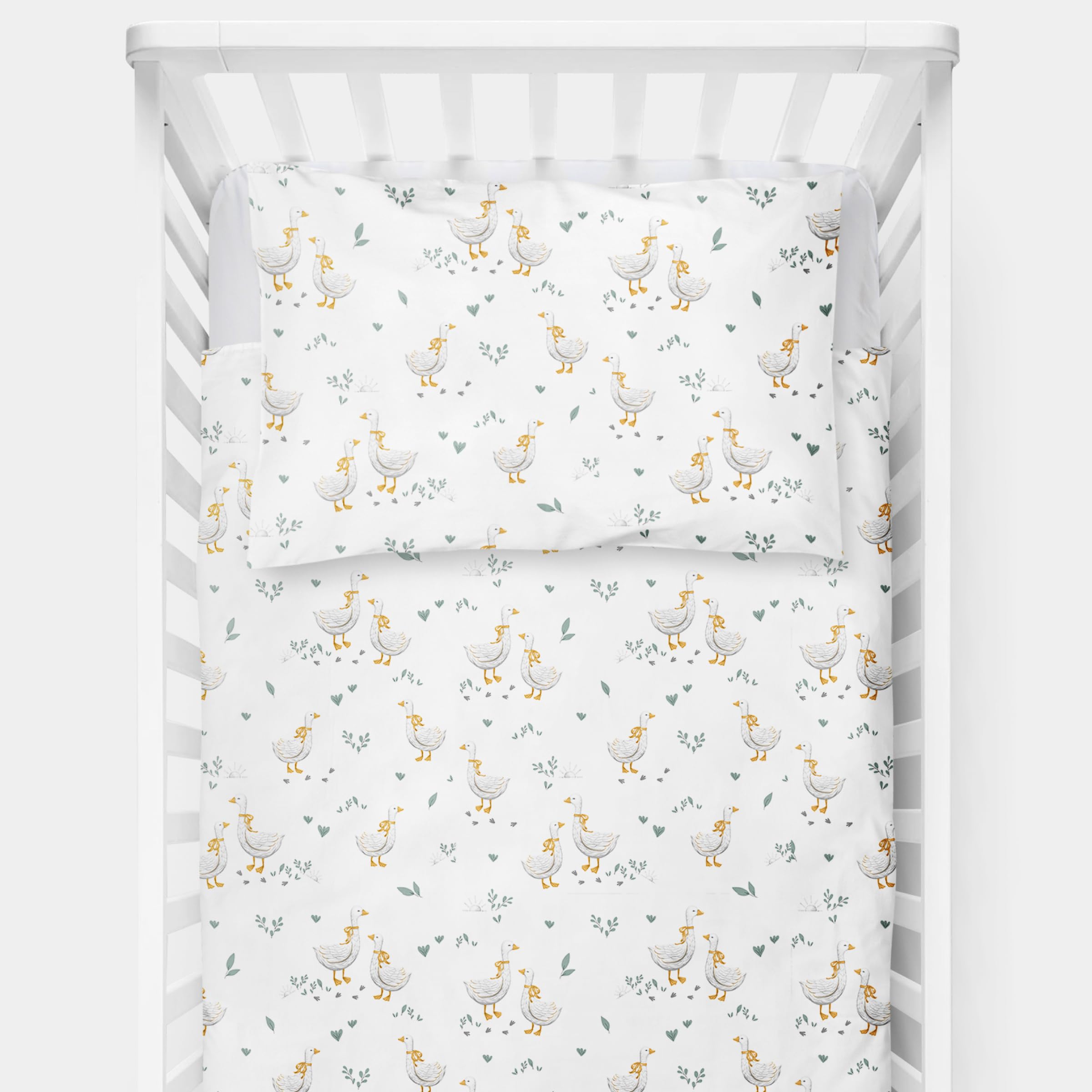 Baby Comfort 4 Piece Toddler Kids Cot Bed Set 120x90 cm Duvet Pillow Duvet Cover Pillowcase 12M+ (Foxes and rabbits) — view 37