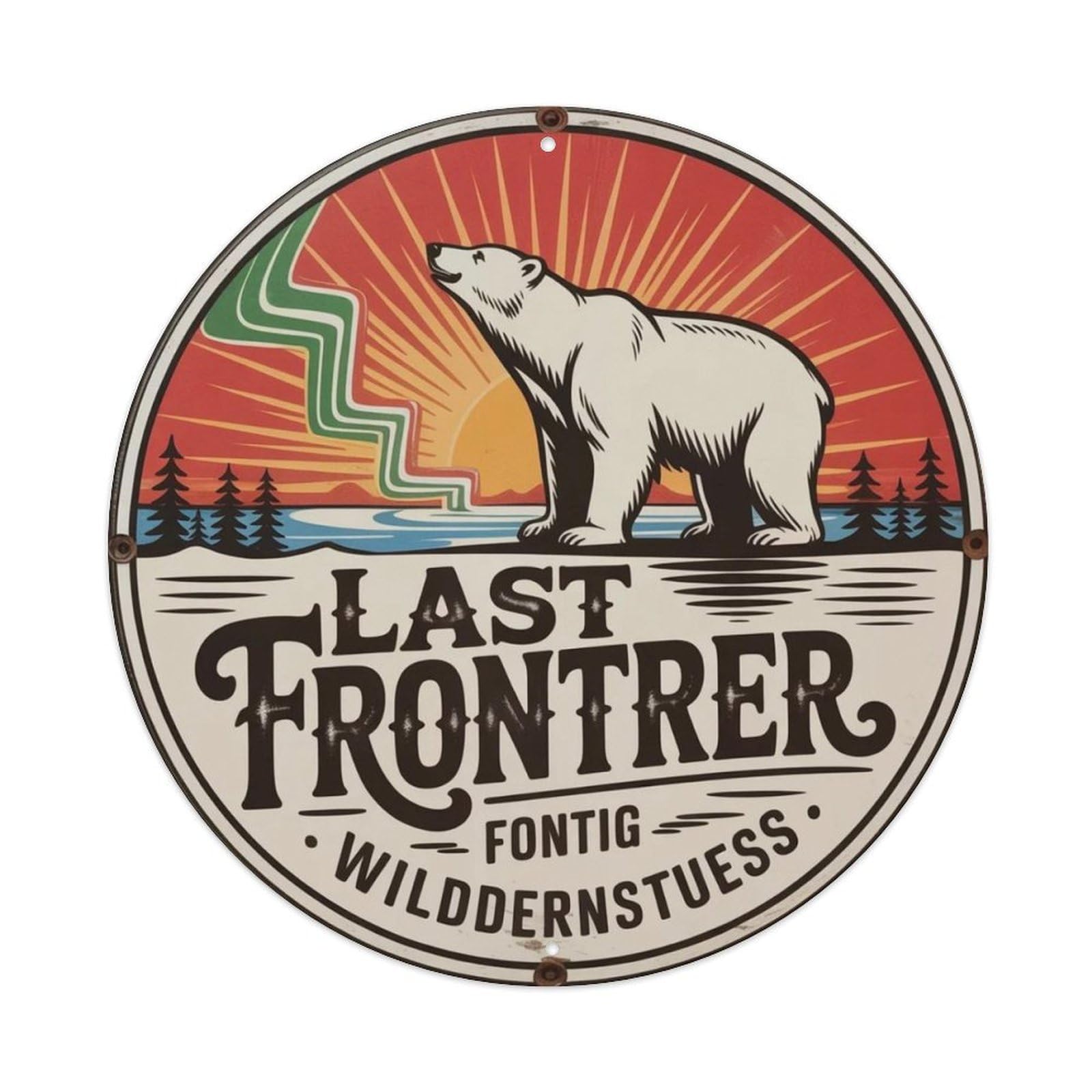 Alaska Last Frontier Metal Tin Sign Plaque