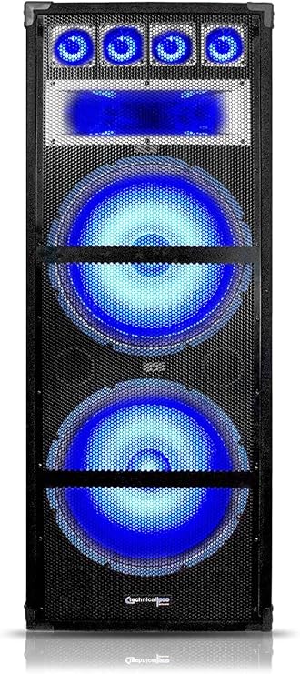 Audiosavings Bundle (2) Technical Pro VRTX215LED Dual 15 7-Way 3600W Passive Speaker Cabinets W/LED (Items 2)