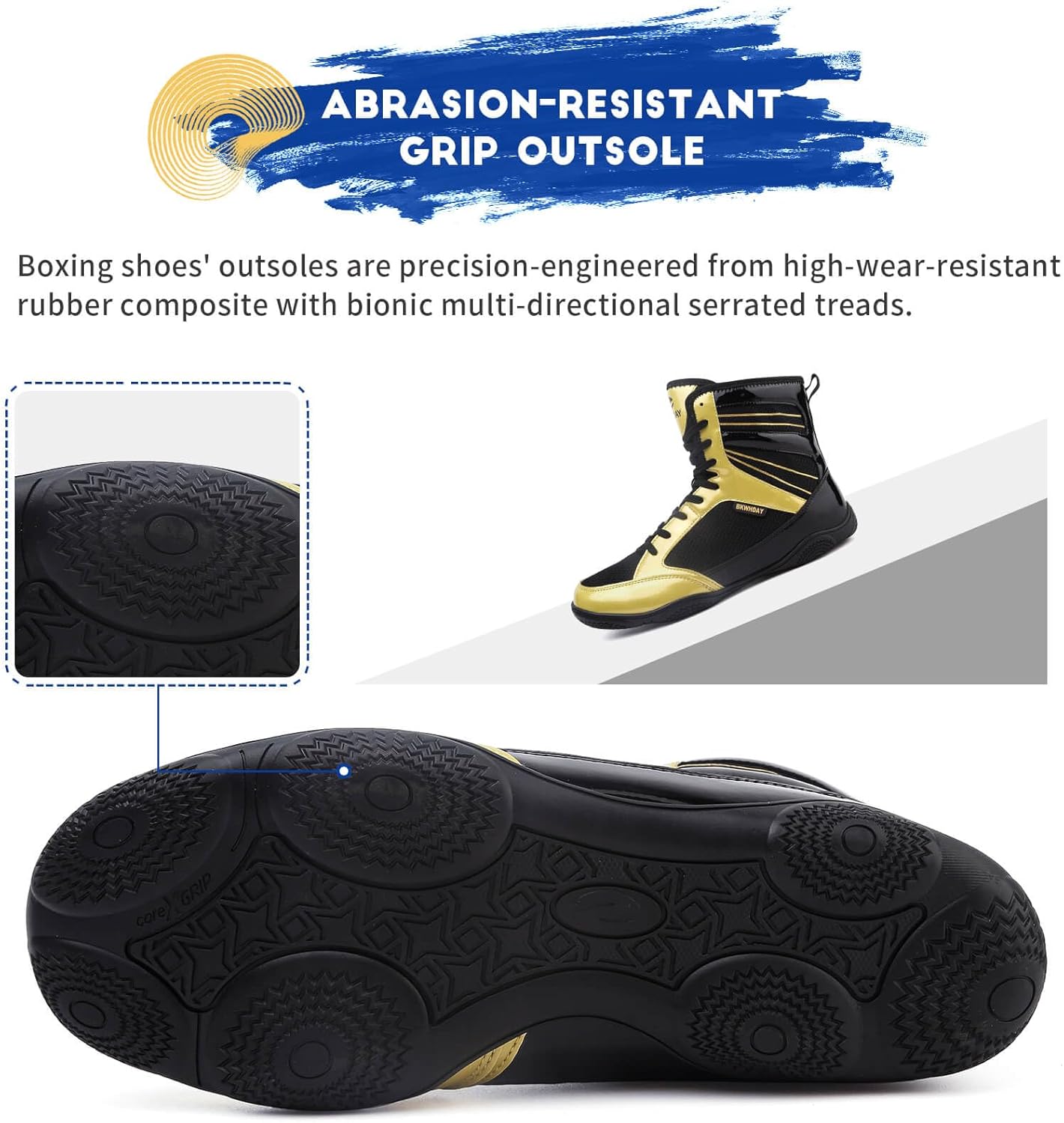 Boxing Shoes Men Wrestling Shoe for Mens Weightlifting Powerlifting Deadlift Squatting High Top Fitness Zero Drop - Image 2