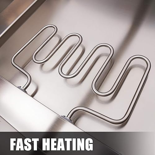 Miniatura 4 de Servidor de bufé de 6 bandejas y calentador de alimentos de 850 W vaporizador eléctrico profesional de acero inoxidable de seis platos de 184