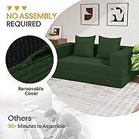Vista 7 de COMAX Futon Sofa Bed, 4‑in‑1 Convertible Sofa Bed, Folding Boneless Couches for Living Room, Fold Out Small Foldable Loveseat Floor Sleeper Comfy