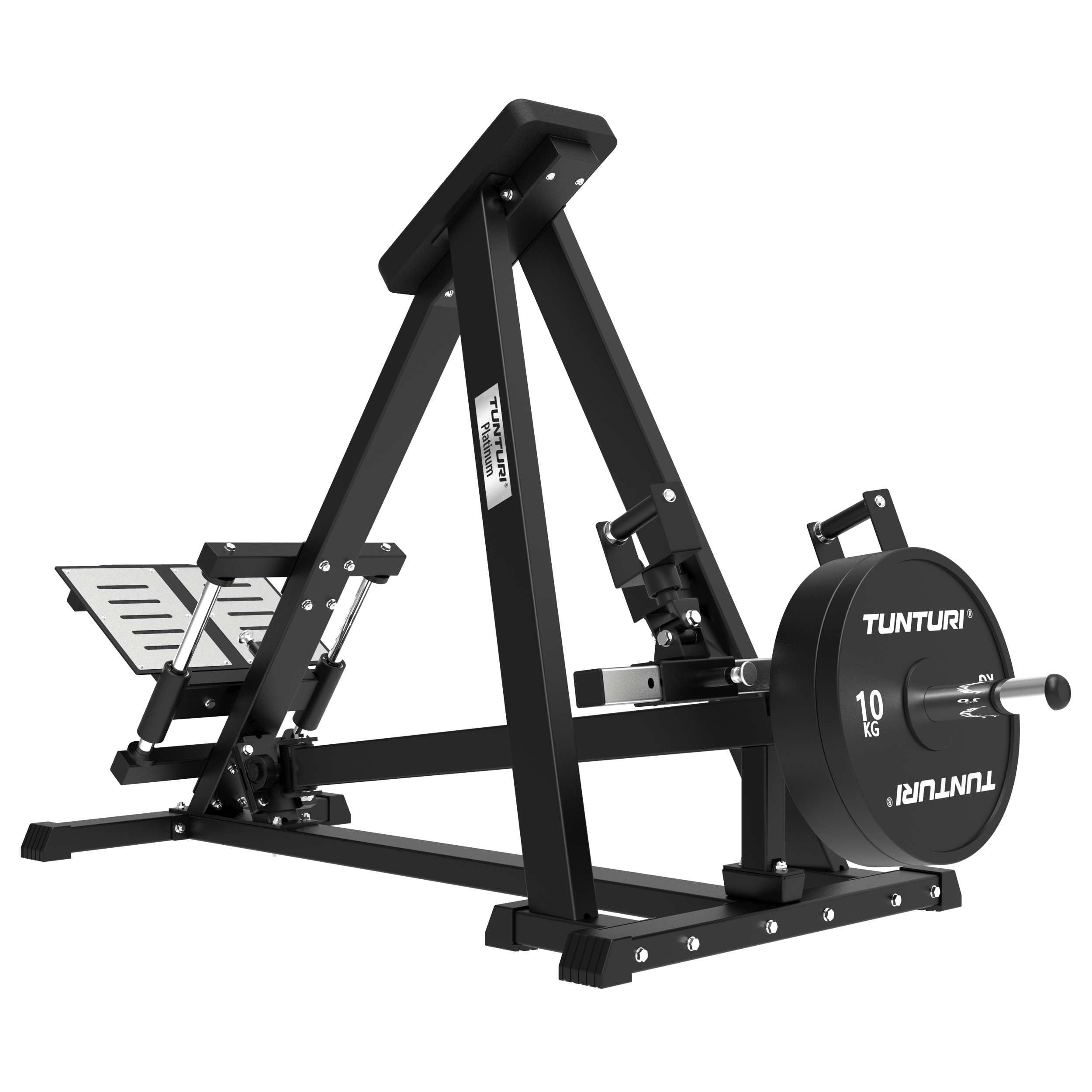 Tunturi Platinum Adjustable T-Bar Row Kraftstation – Fitnessgerät für Rückentraining – Plate Loaded Homegym – Maximal 200 kg Gewicht – V-Serie