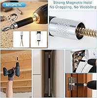 Vista 3 de ChgImposs Juego de 3 piezas de soporte de punta de taladro magnético escalable, 3.15"/4.72"/5.51"(80/120/5.512 in) Soporte de broca