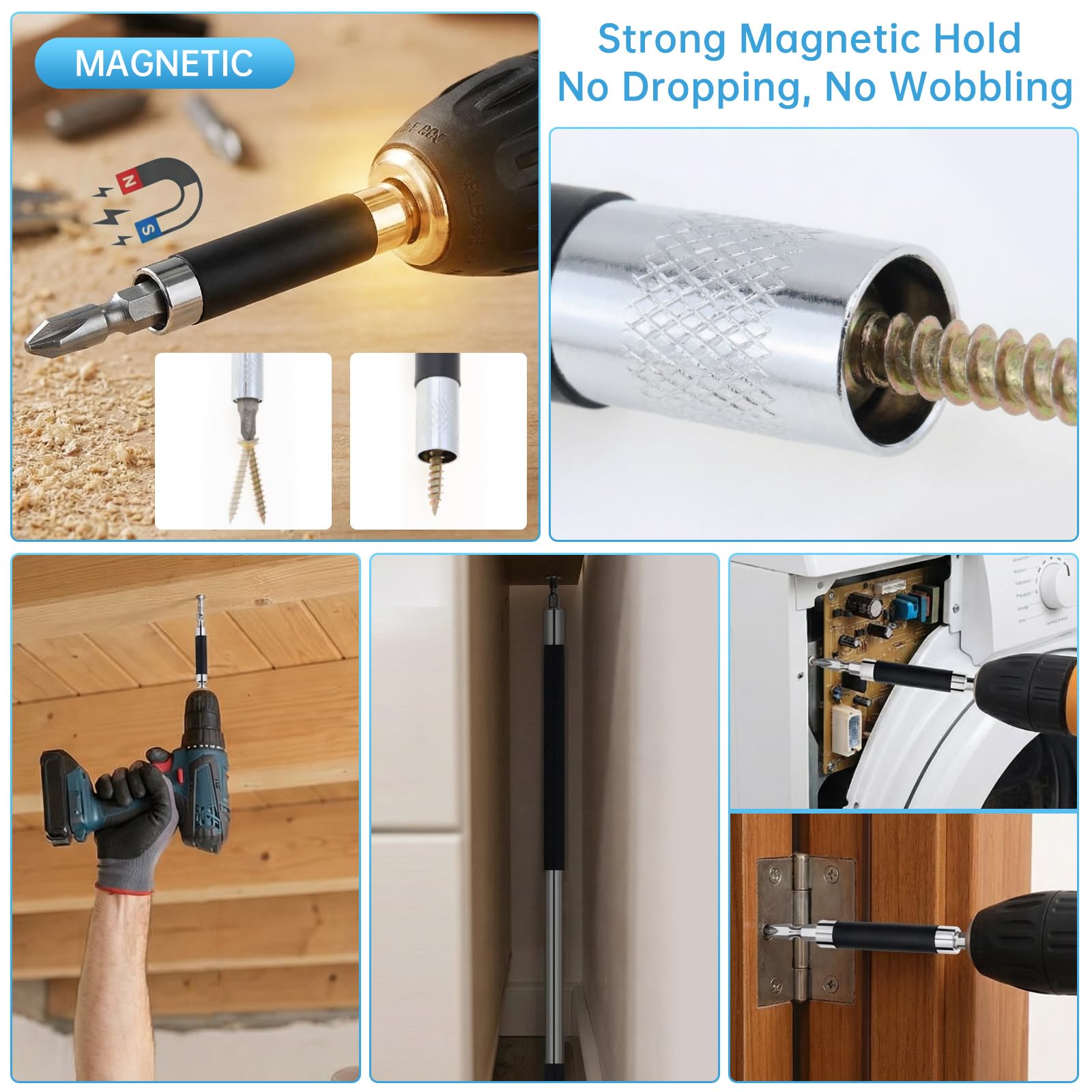 Magnetic Drill Bit Holder - Extend Reach & Control -3