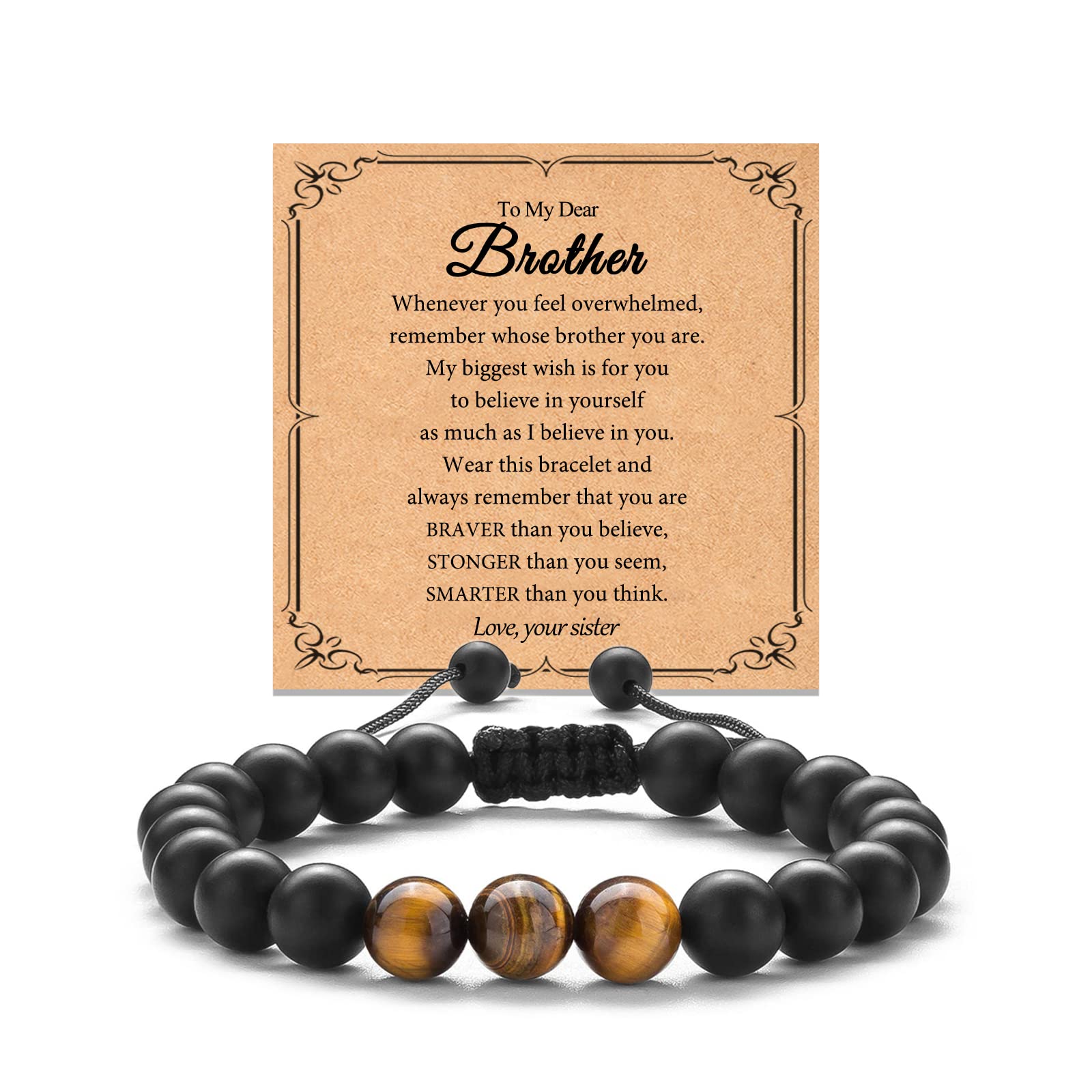 KamwishKamwish Gifts for Brother/Boyfriend/Husband/Dad Bracelet Inspirational Birthday Valentines Day Gifts for Men Boys