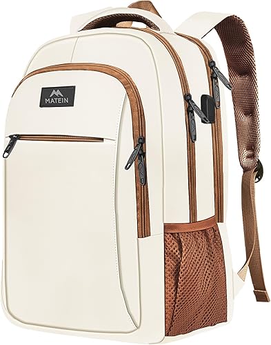 Miniatura 187 de MATEIN - Mochila empresarial para laptop de 15.6 pulgadas, mochila de viaje con puerto de carga USB, resistente al agua, para trabajo, universidad