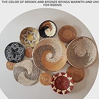 Vista 5 de ChumDecor Wall Basket Decor Set of 12, Boho Wall Baskets Decor Set, Seagrass Wall Art Decor, Wall Hanging Decor, Hanging Woven Wall Basket, Wicker