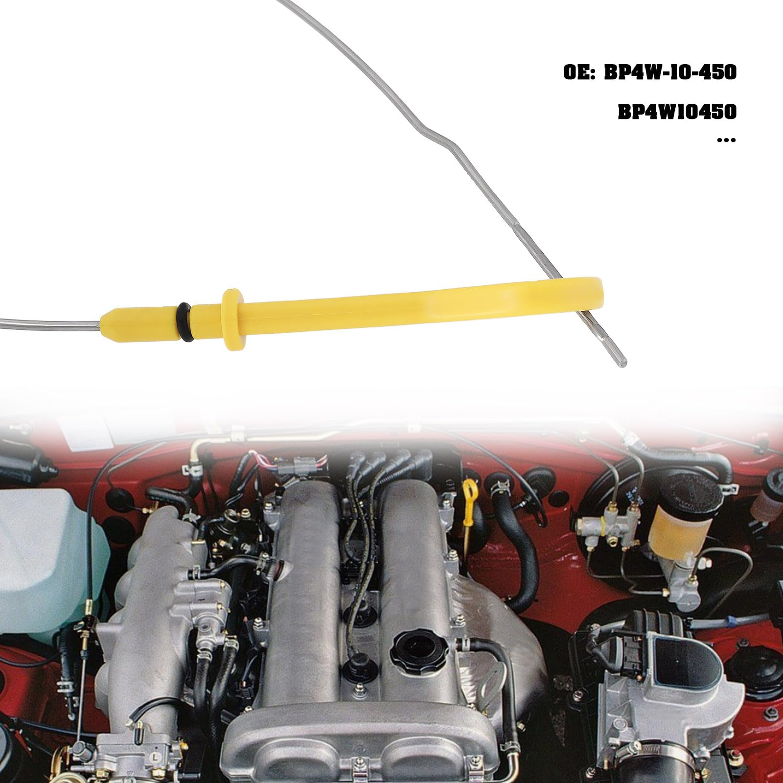 1 asta di livello dell'olio motore BP4W-10-450, compatibile con Mazda MX-5 NB e NB/FL 1998-2005, compatibile con Mazda Miata 1999-2005
