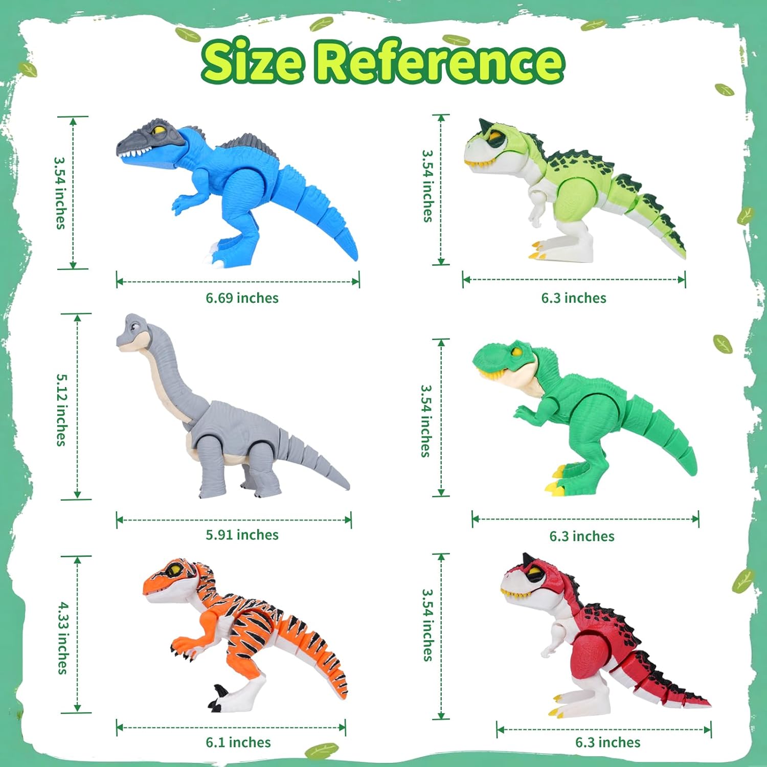 3D Printed 7.16-inch Exquisite Tyrannosaurus Rex Toy Model, Fully Articulated 3D Printed Toy, 3D Printed Animals Toys. (Brachiosaurus)