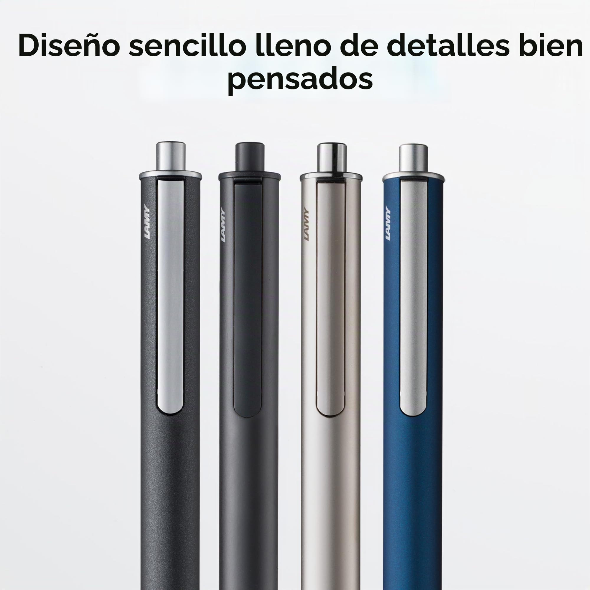 Lamy swift Palladium roller set de regalo - roller con sensación de escritura fluida - cuerpo de metal y ancho de trazo B - recambio M 66 en azul y estuche de cuero natural incl.