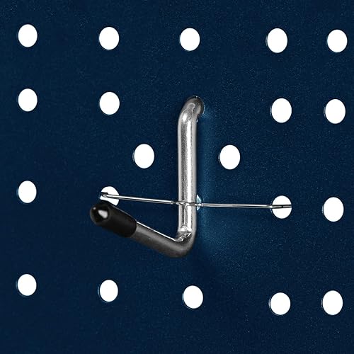 Miniatura 3 de DOITOOL 100 cerraduras de gancho de acero inoxidable para tablero de clavijas, clips plateados para asegurar ganchos de 1/4, accesorios