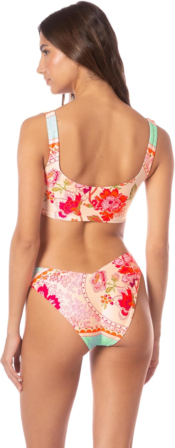 Maaji Women's Valerya Regular Rise Double V Cheeky Cut Bikini Bottom