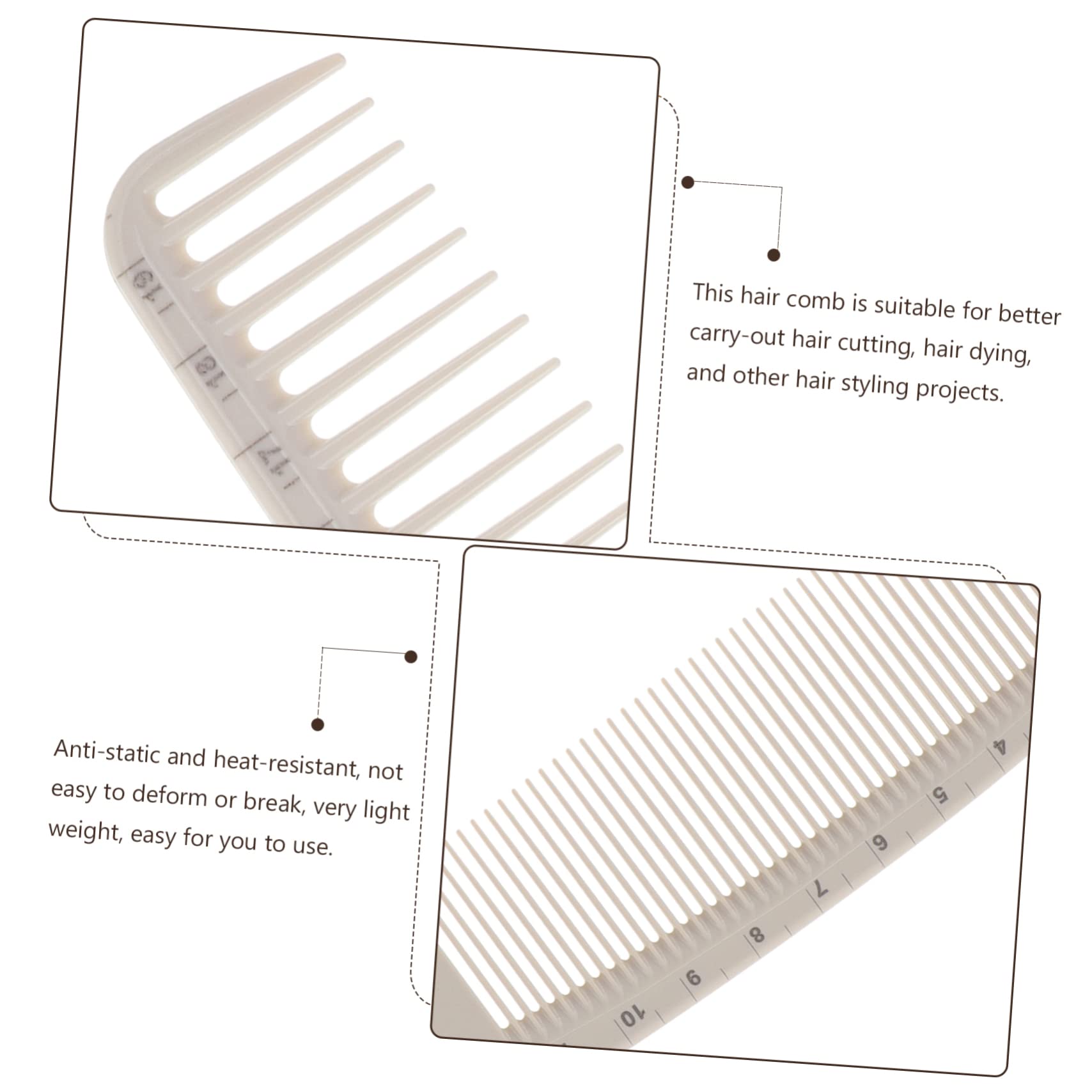 FOMIYES 10stücke Haarschneidekämme Mit Maßstab Professionelle Friseurkämme Für Haarschnitt Und Styling Leicht Und Ergonomisch Für Friseursalons Und Heimgebrauch