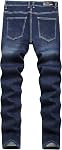 ABSECAI Mens Fleece Lined Pant Winter Warm Skinny Slim Fit Stretch Jeans