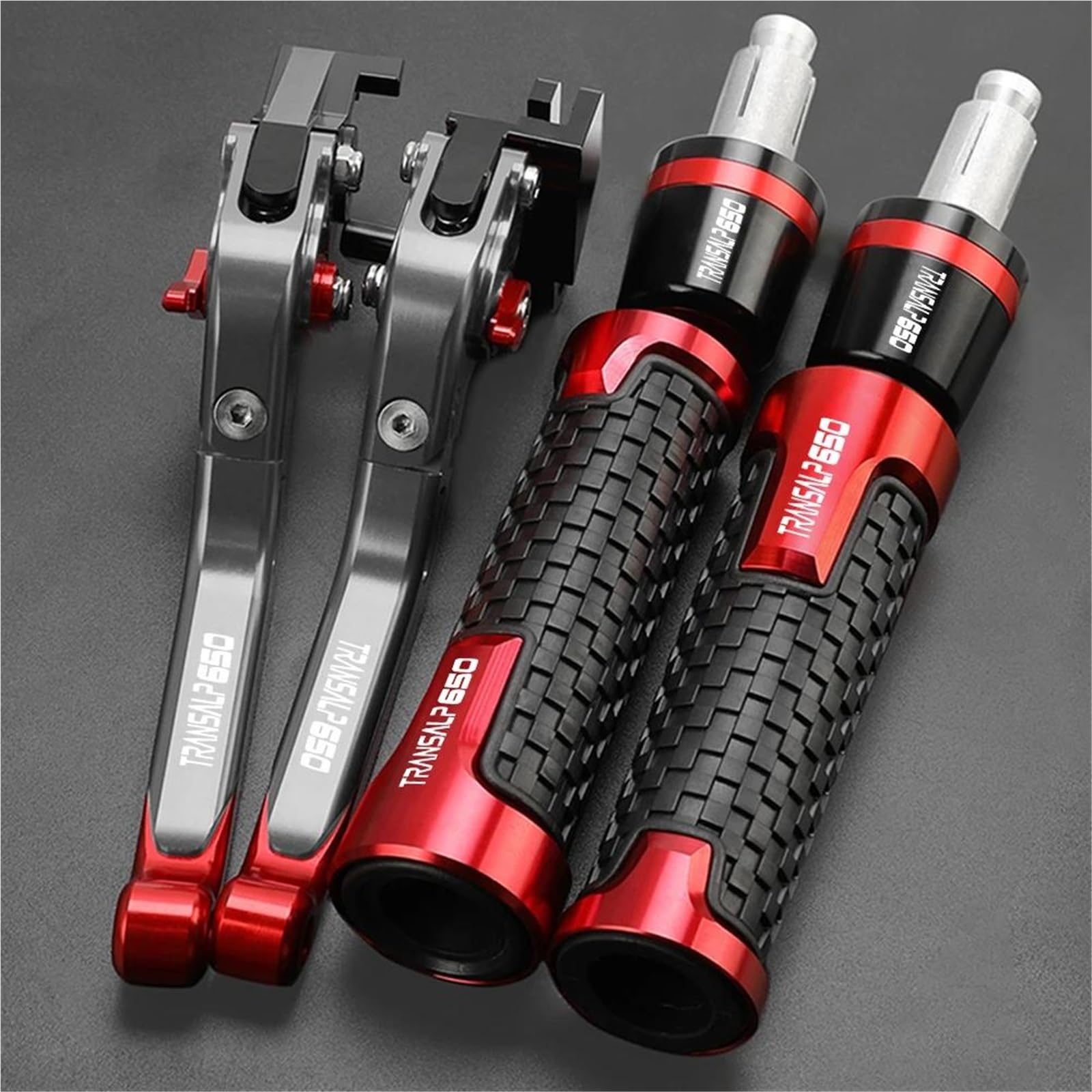 CFSJRXZ Clutch Levers Motorcycle Brake Clutch Lever Non Slip Handlebar Grips for XL 650V Transalp XLV 650 2001-2007 with Handle Bar End Motorbike Brake Lever Handlebar Grips(Color 9)