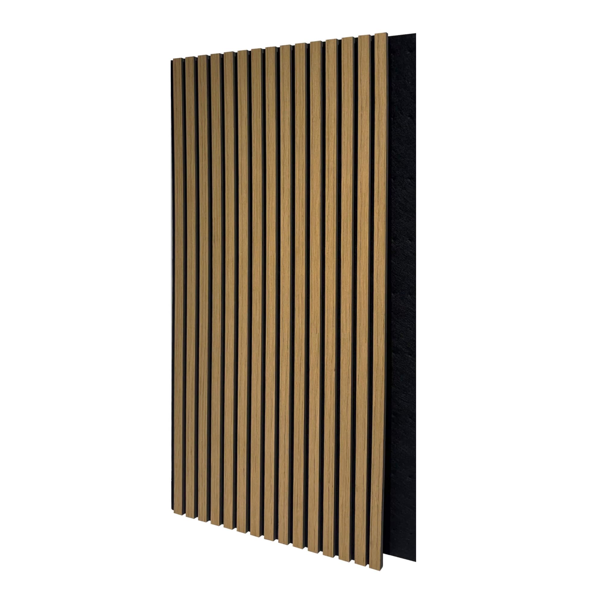 Paneles Acústicos de Madera Real, Panel para Pared Rectangular Decorativo 3D con Tejido de fieltro, Aislante con Chapa de Madera, Pack 4 unidades de 120 x 60 x 2,1 cms (2,88 m²) (Roble Natural)